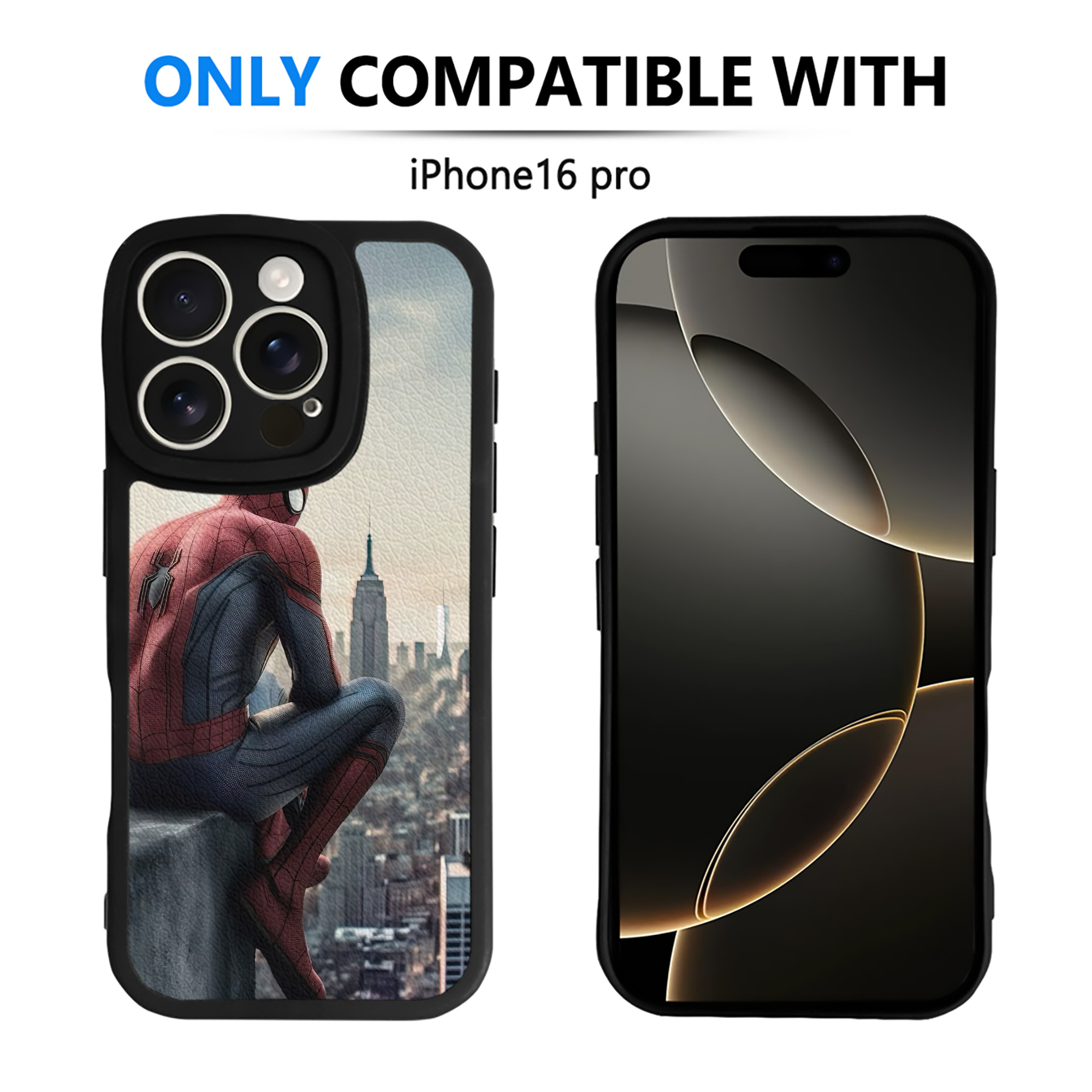 Spider Man スパイダーマン 【iPhone 16シリーズ対応】シリコンスマホケース（レザー調） 材質：シリコン
